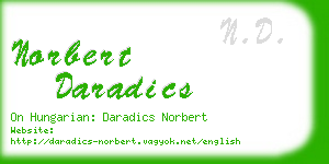 norbert daradics business card